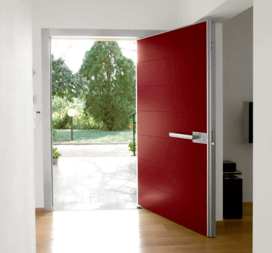 architectural design red entrance door